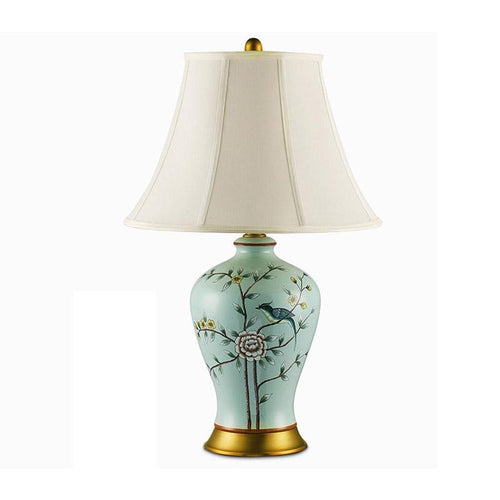 23 Inch Vivid Branches and Birds Premium Porcelain Table Lamp