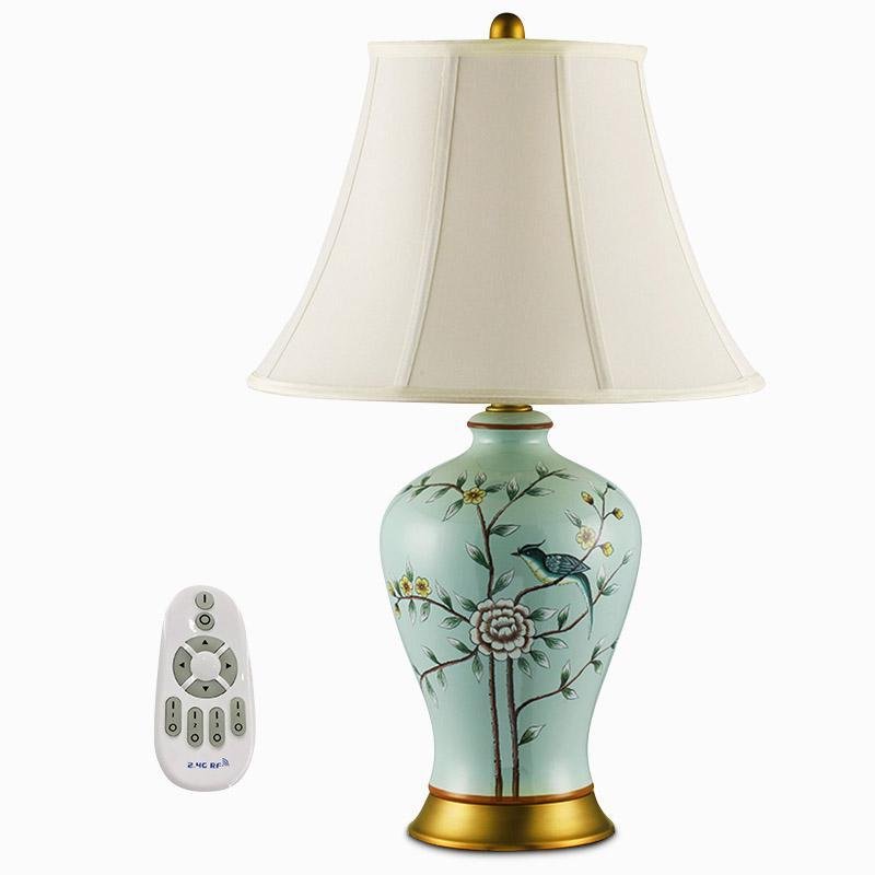 23 Inch Vivid Branches and Birds Premium Porcelain Table Lamp