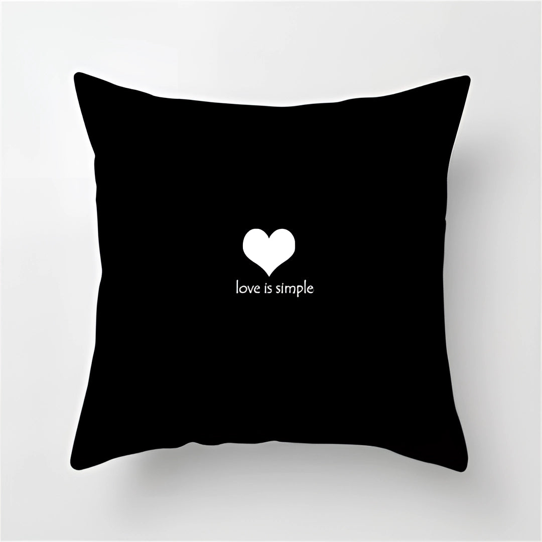 Geometric Black & White Pillow - Modern Abstract Cushion Decor