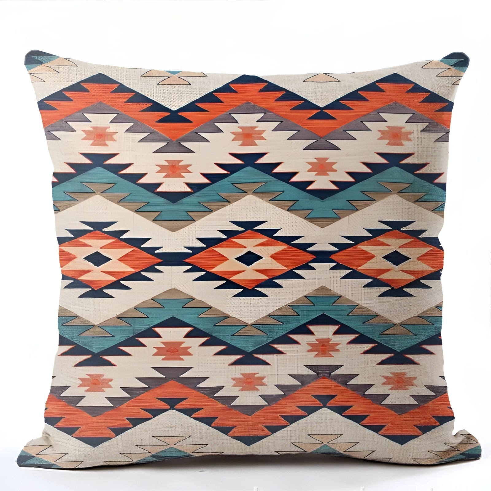 Handwoven rectangular kilim cushion featuring an ethnic bohemian design, suitable for southwestern decor, with intricate patterns and vibrant colors.