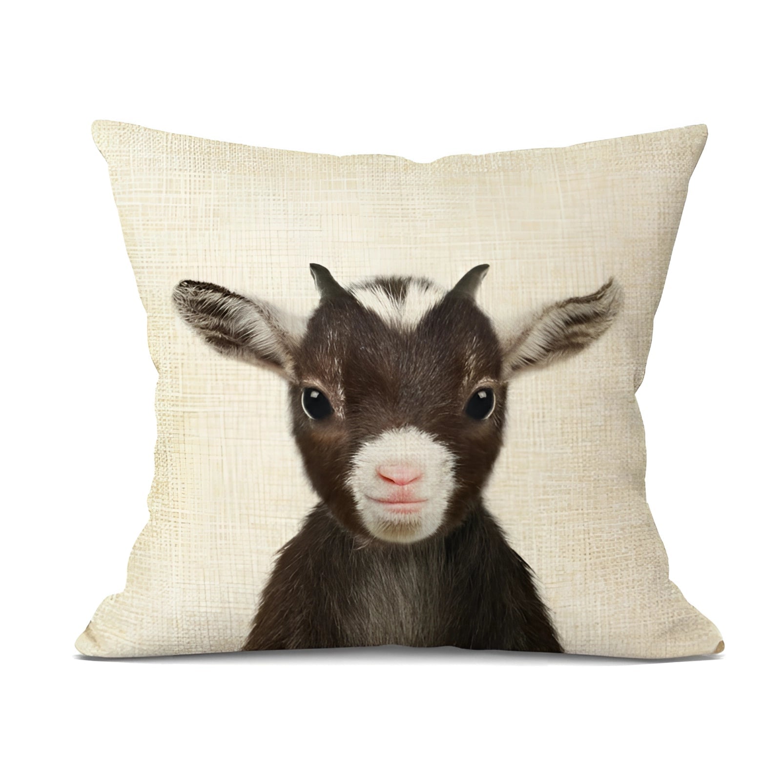 Realistic owl throw pillow featuring a detailed design of an owl's face with grey and fawn colors, perfect for bird-themed decor and adding a touch of nature to any room.